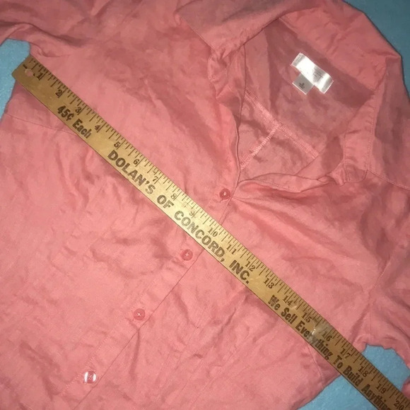 ANN TAYLOR LOFT linen bell long sleeve tailored fit button up NEW size S - Picture 8 of 10